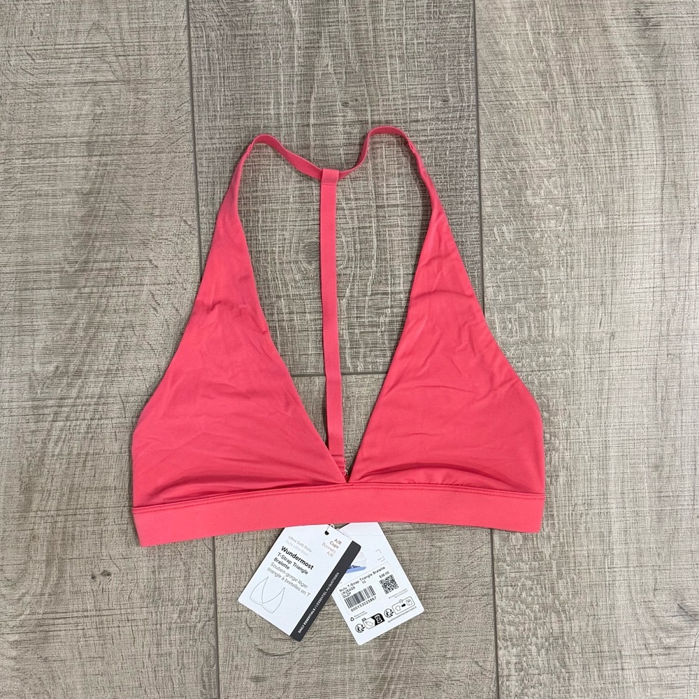 Lululemon Wundermost T strap Triangle Bralette - Glaze Pink - 10 A/B cup